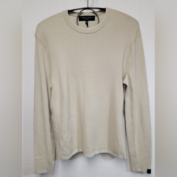 rag & bone Classic Crewneck Cotton Blend Long Sleeve Sweater Mens Size XS - Picture 2 of 10